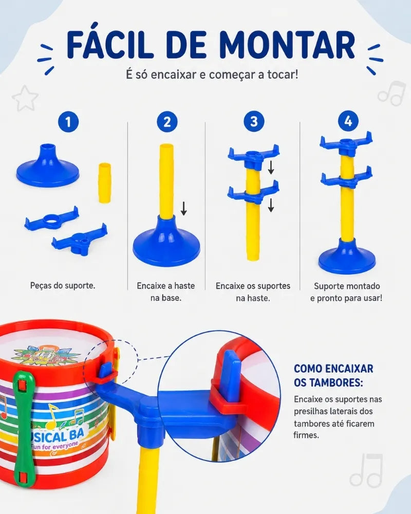 MiniBeat™ — Bateria Musical Infantil