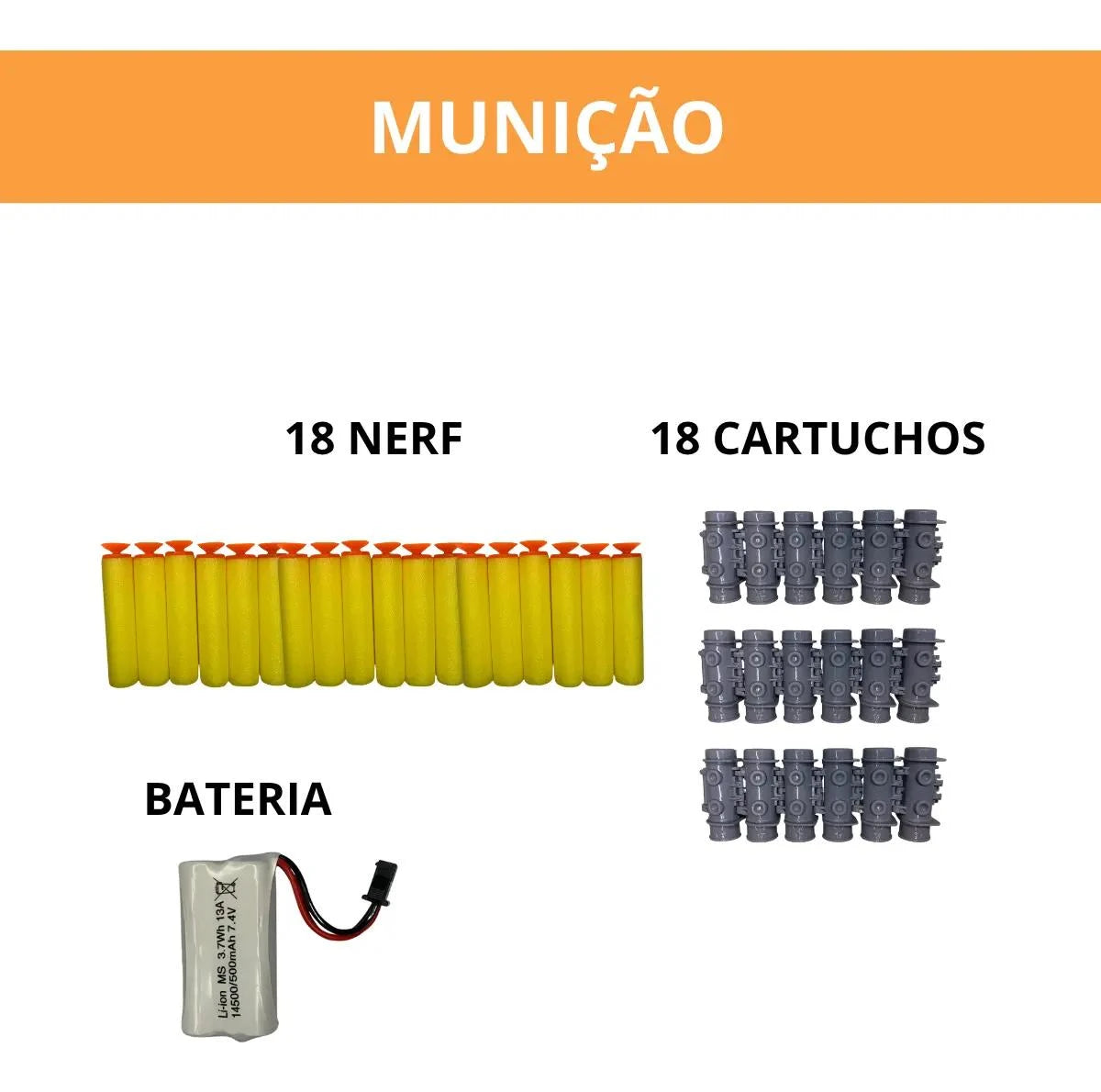 Arma Brinquedo M416 Elétrica Com 18 Dardos E Bateria Nerf