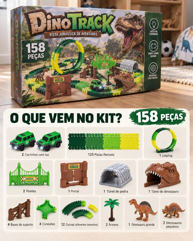 DinoTrack™ – Aventura Jurássica 158 Peças