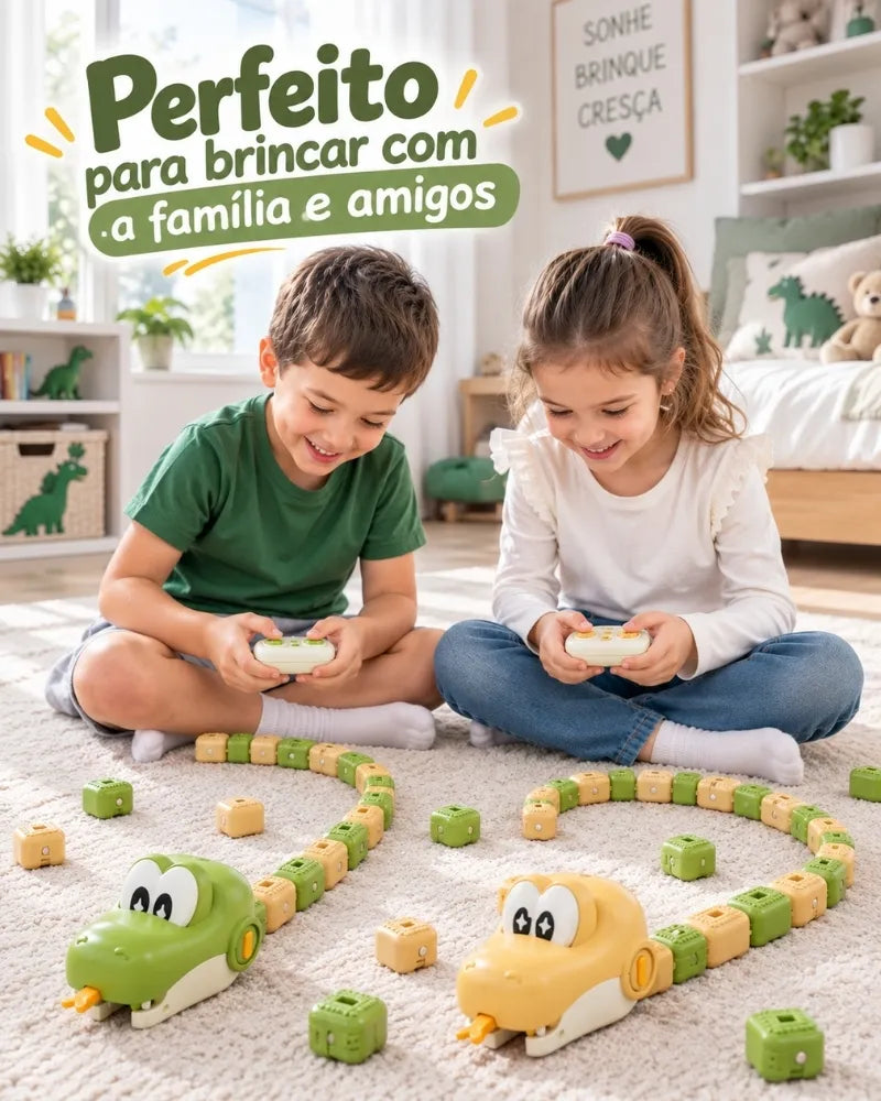 SnakeFun™ – Jogo Interativo | Kit 2 Cobrinhas + 2 Controles