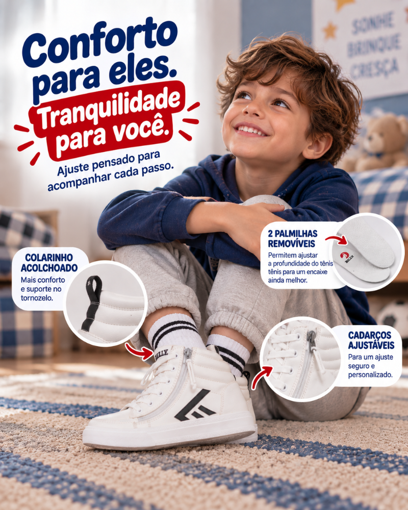 CalçaFácil© — Tênis que a Criança Calça Sozinha