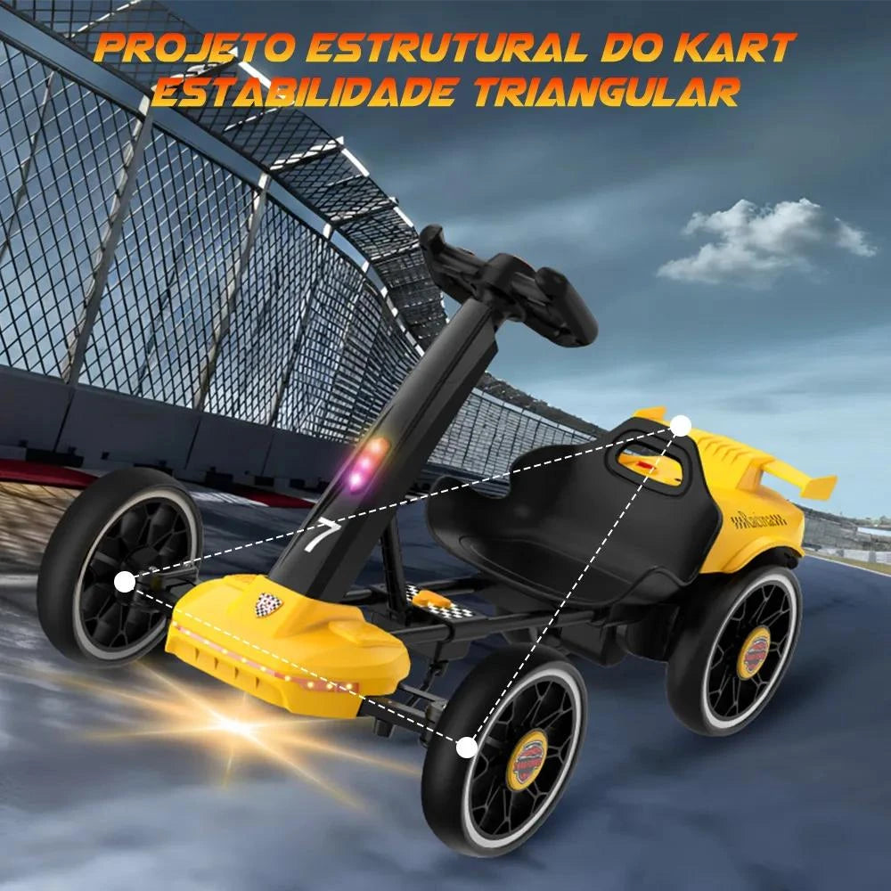 Mini Kart Elétrico Infantil 12v Música Led