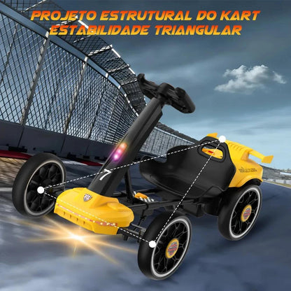 Mini Kart Elétrico Infantil 12v Música Led