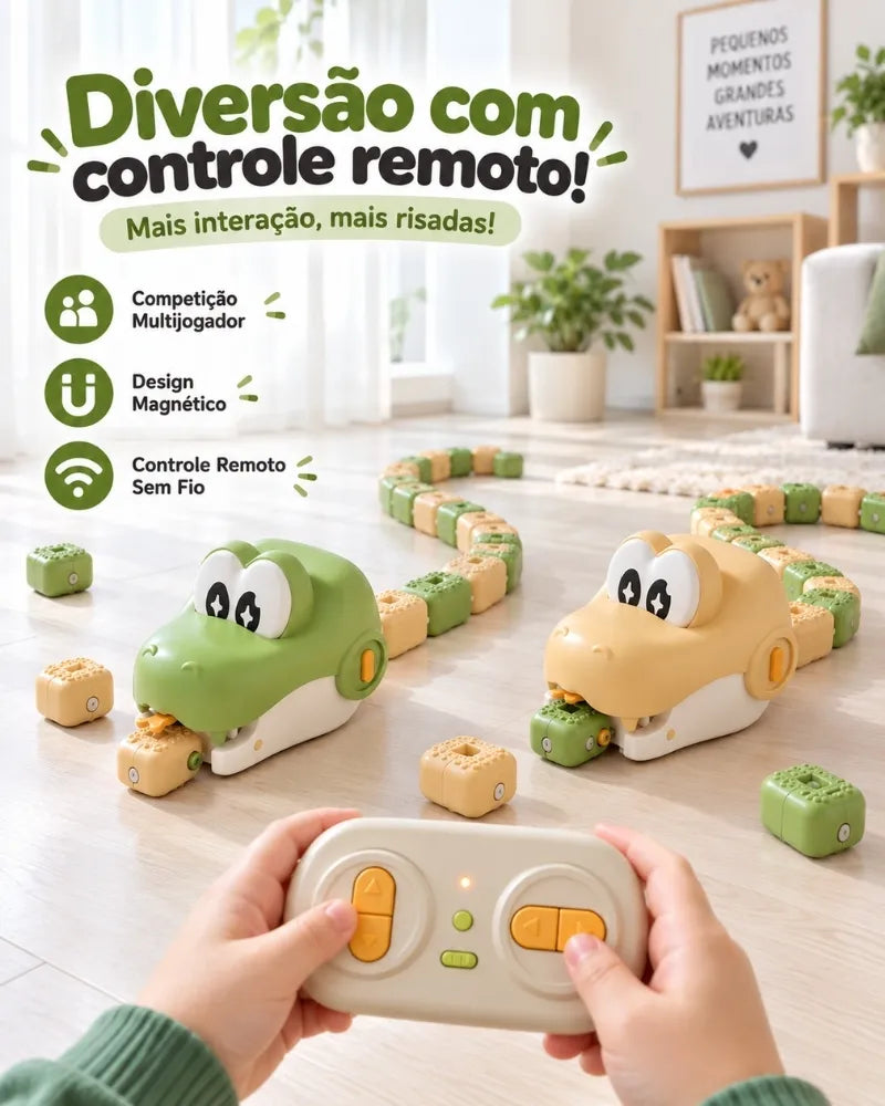SnakeFun™ – Jogo Interativo | Kit 2 Cobrinhas + 2 Controles
