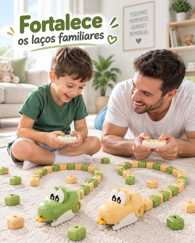 SnakeFun™ – Jogo Interativo | Kit 2 Cobrinhas + 2 Controles