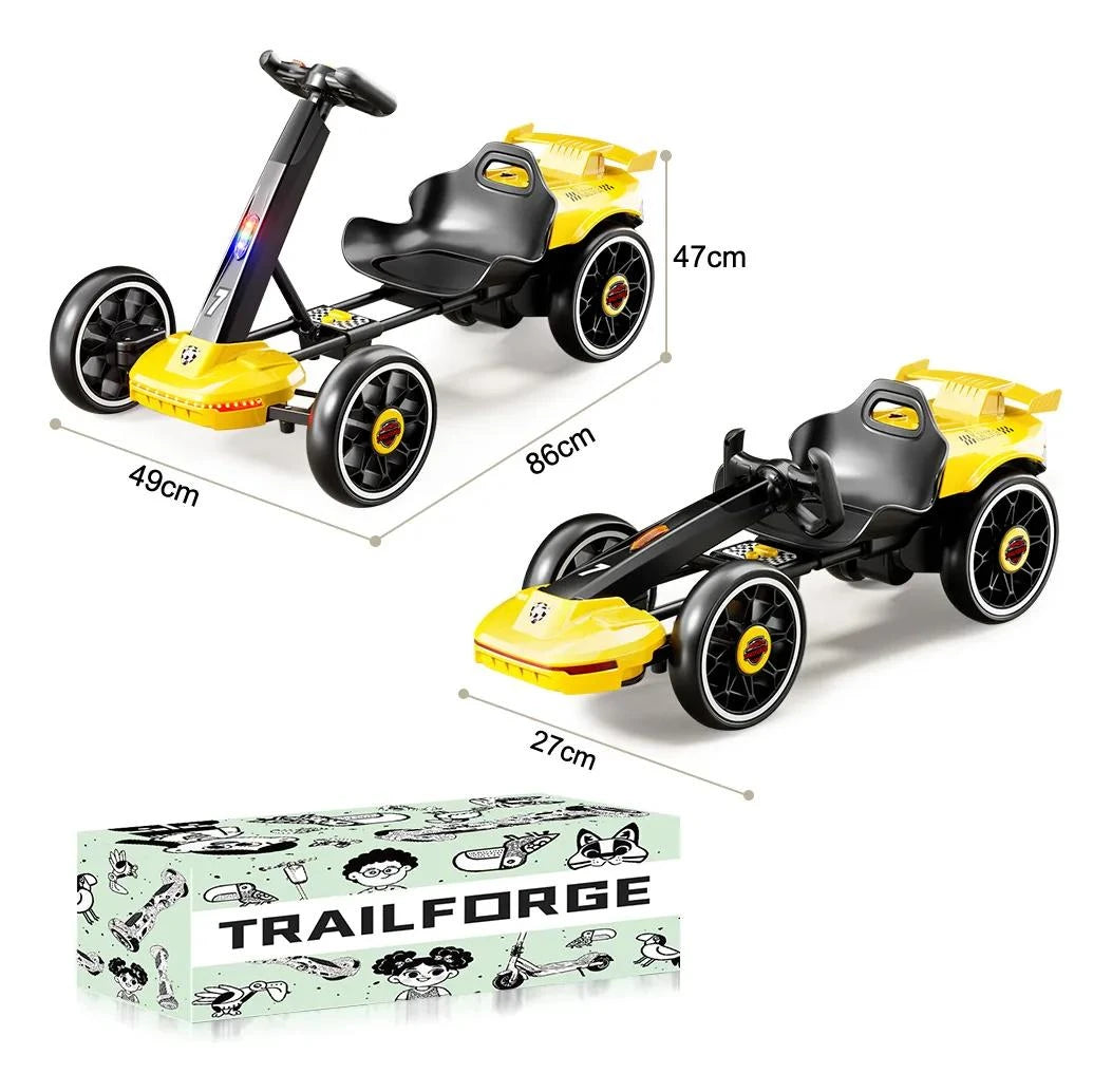 Mini Kart Elétrico Infantil 12v Música Led