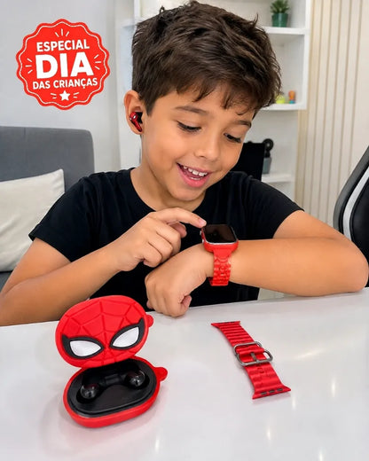 SmartKid™ — Kit Smartwatch + Fones e 2 Pulseiras