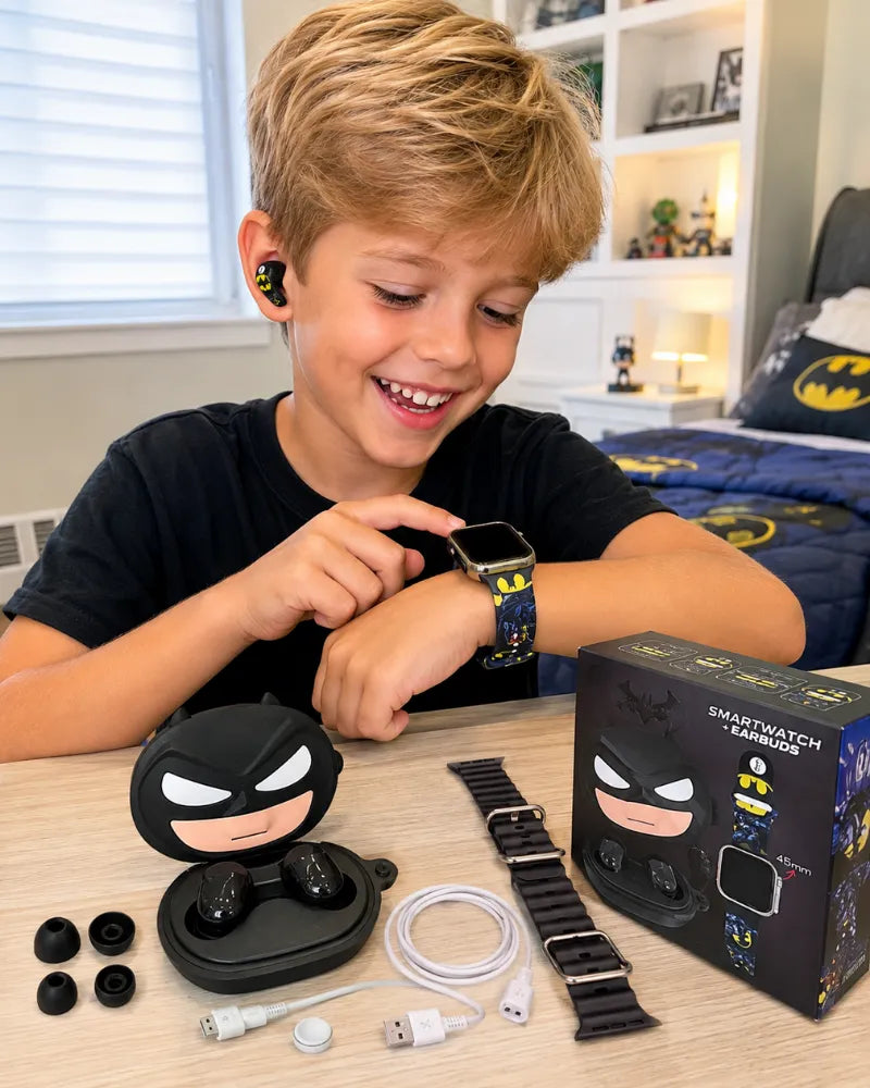 SmartKid™ — Kit Smartwatch + Fones e 2 Pulseiras