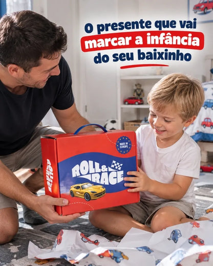 RollRace™ – Pista de Corrida 2 em 1 | Kit 5 Carrinhos