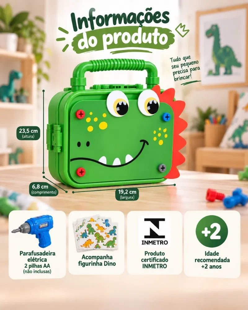 DinoCraft™ – Kit Maleta de Construção Criativa