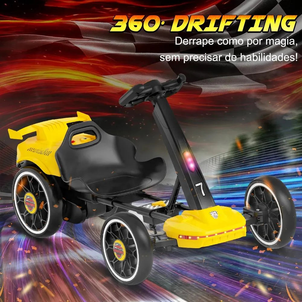 Mini Kart Elétrico Infantil 12v Música Led