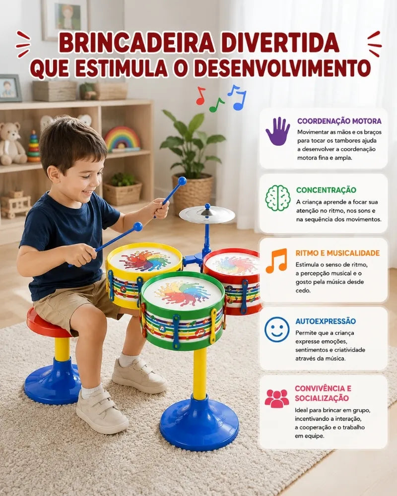MiniBeat™ — Bateria Musical Infantil