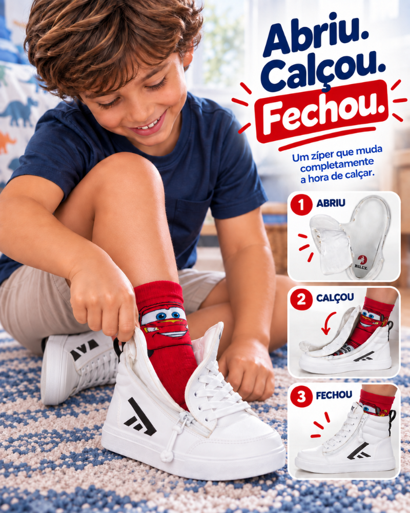CalçaFácil© — Tênis que a Criança Calça Sozinha