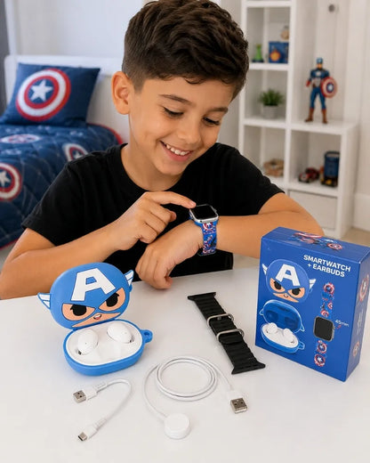 SmartKid™ — Kit Smartwatch + Fones e 2 Pulseiras