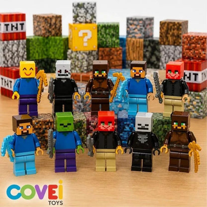 Bloco De Montar Magnético Infantil Cubos Mine