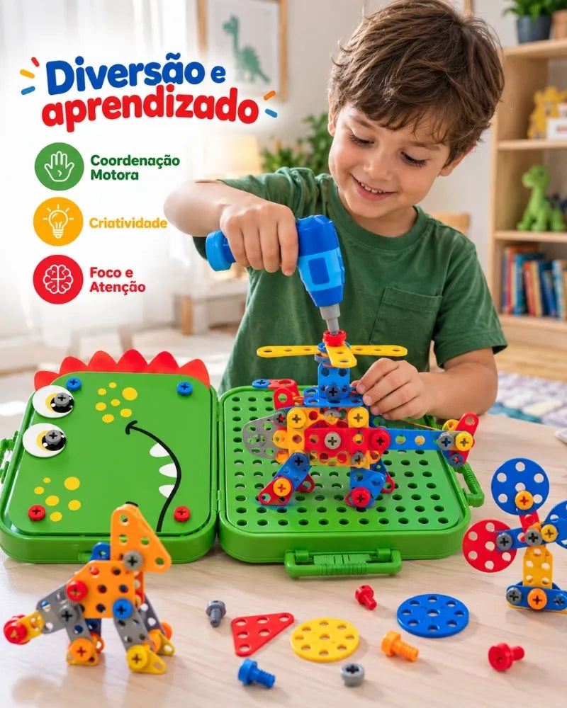 DinoCraft™ – Kit Maleta de Construção Criativa