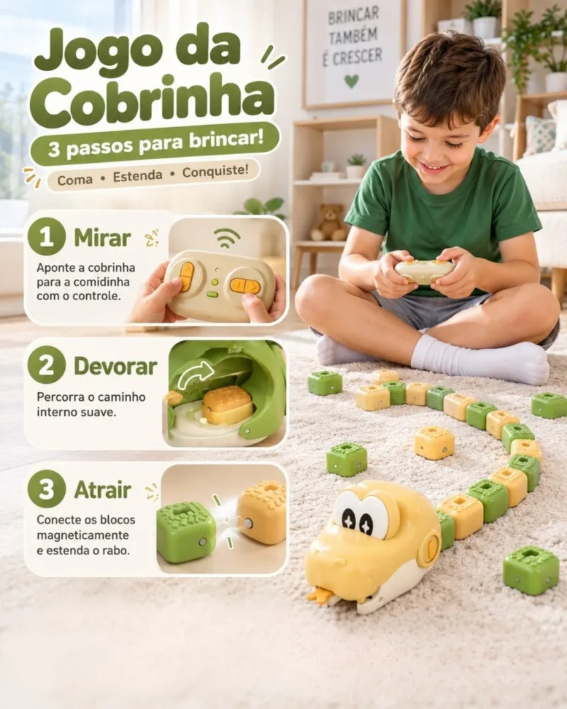 SnakeFun™ – Jogo Interativo | Kit 2 Cobrinhas + 2 Controles