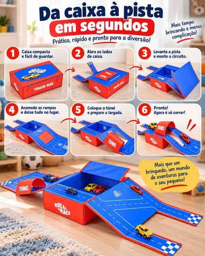 RollRace™ – Pista de Corrida 2 em 1 | Kit 5 Carrinhos